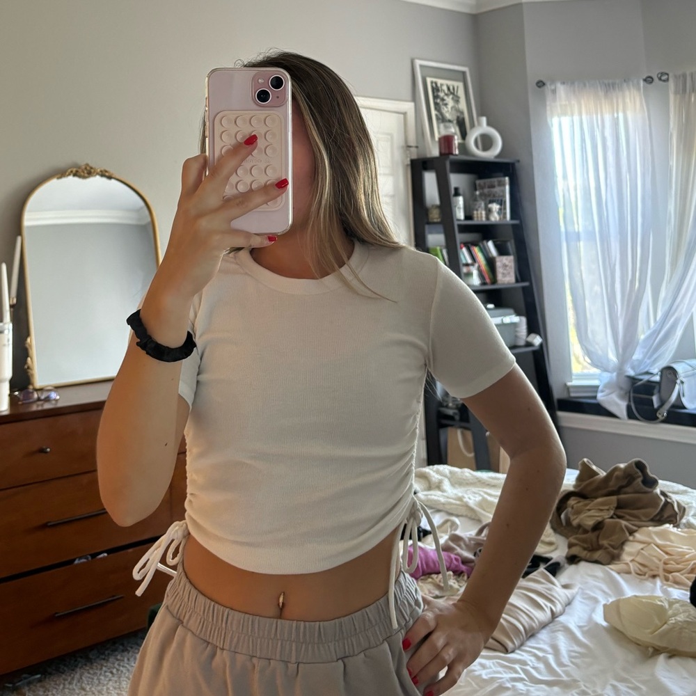 White Zara top size M